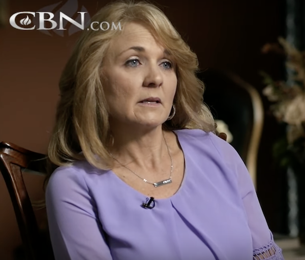 Julie Kemp talking on the Christian Broadcasting Network
